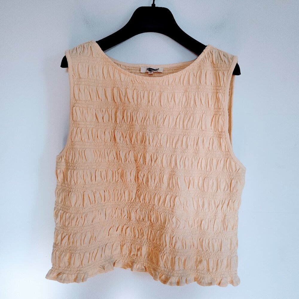 Madewell Smocked Boatneck Tank